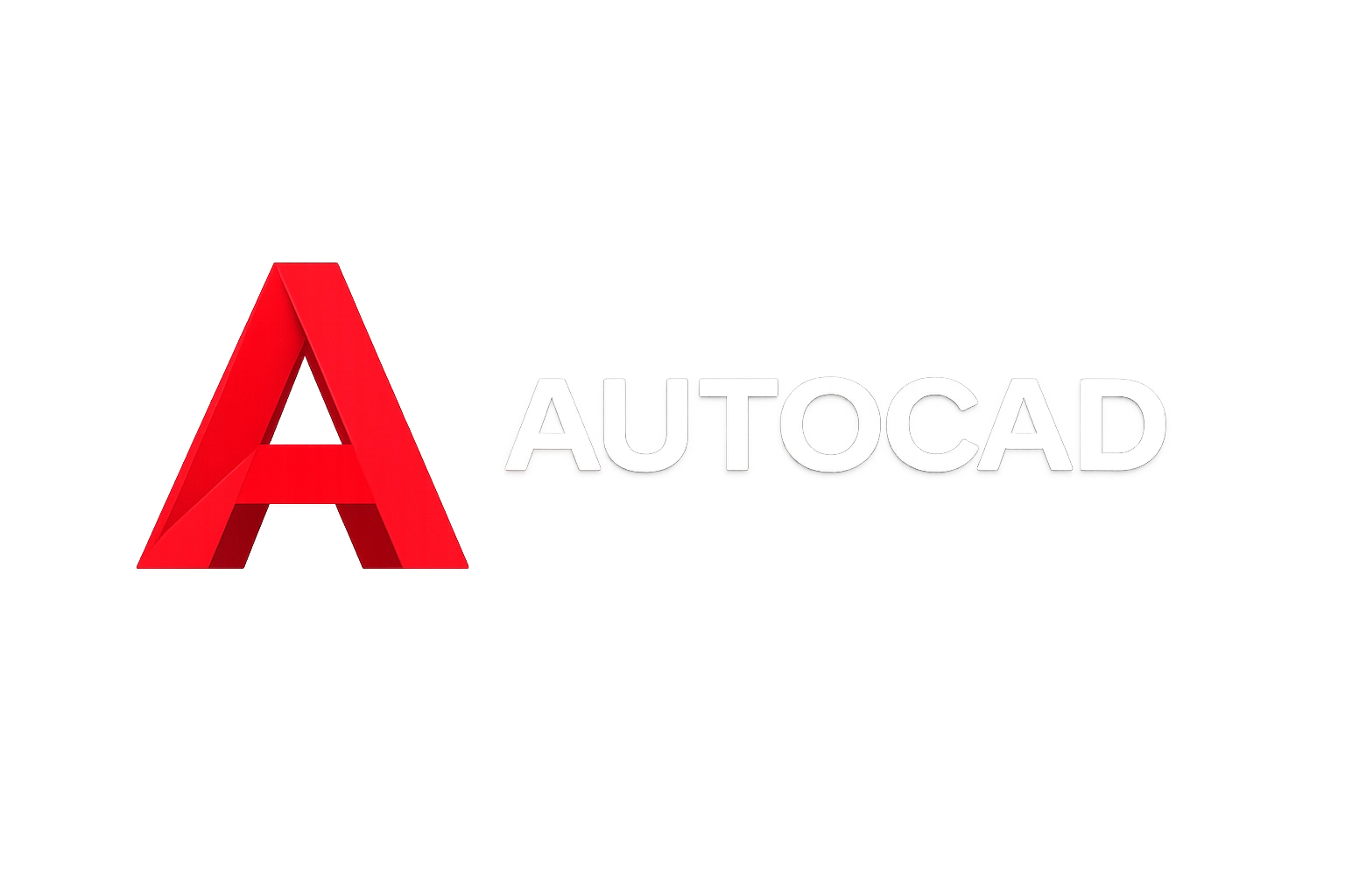 AutoCAD logo: bold red A next to the word AUTOCAD on a dark, techy background with vertical light lines
